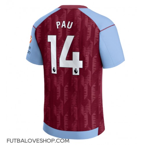 Dres Aston Villa Pau Torres #14 Domáci 2023-24 Krátky Rukáv